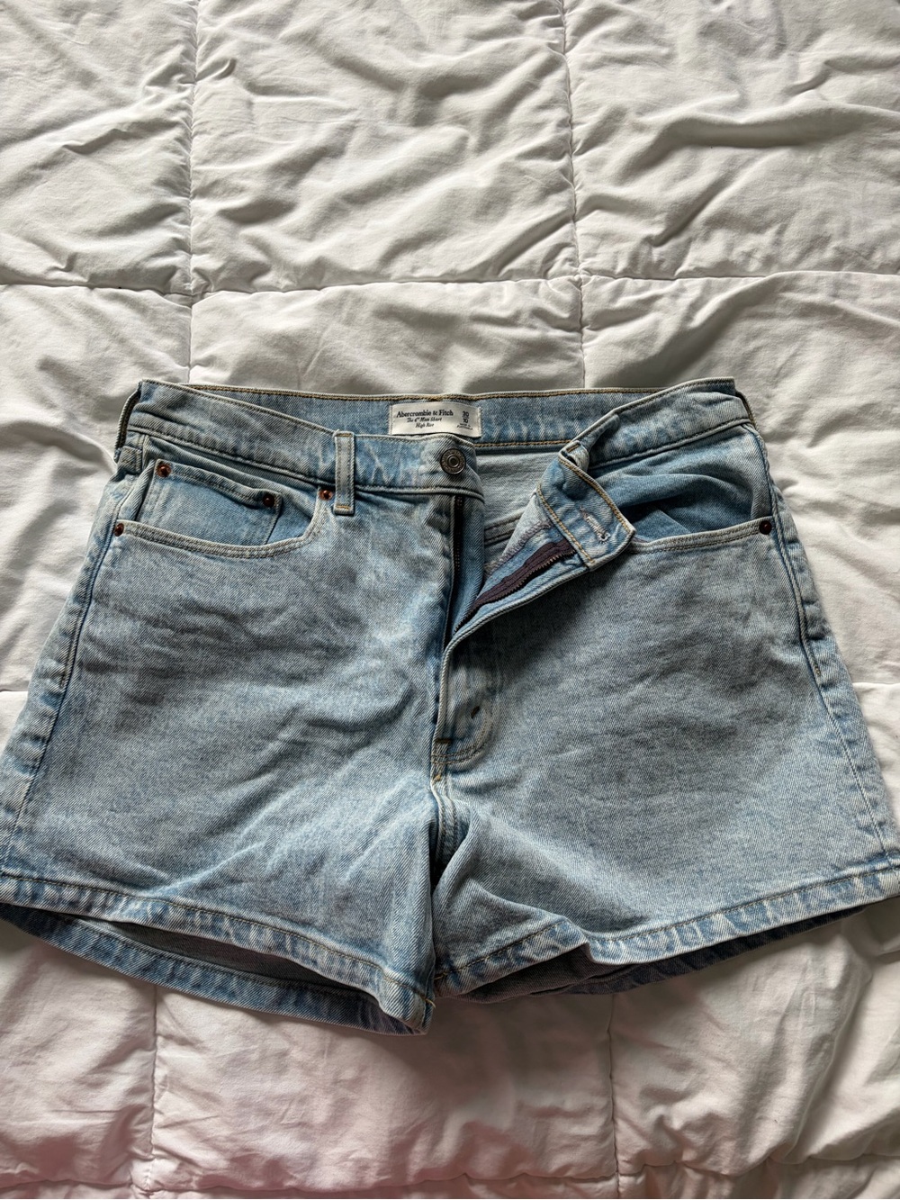 Abercrombie & Fitch Light Blue Denim Shorts